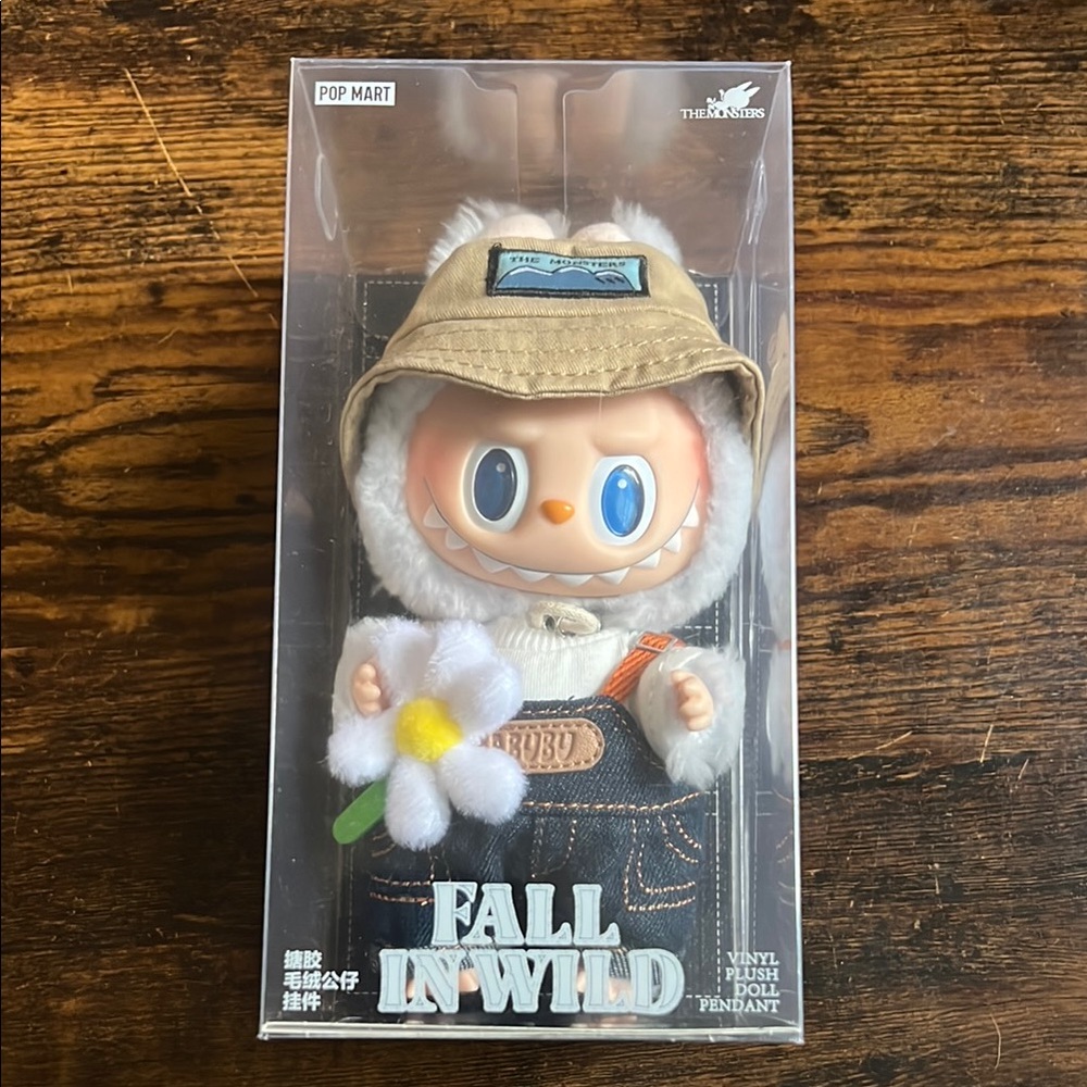 Authentic Labubu Pop Mart Fall in Wild Vinyl Plush Pendant